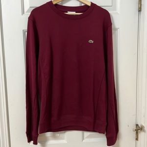 Lacoste sweatshirt wine color